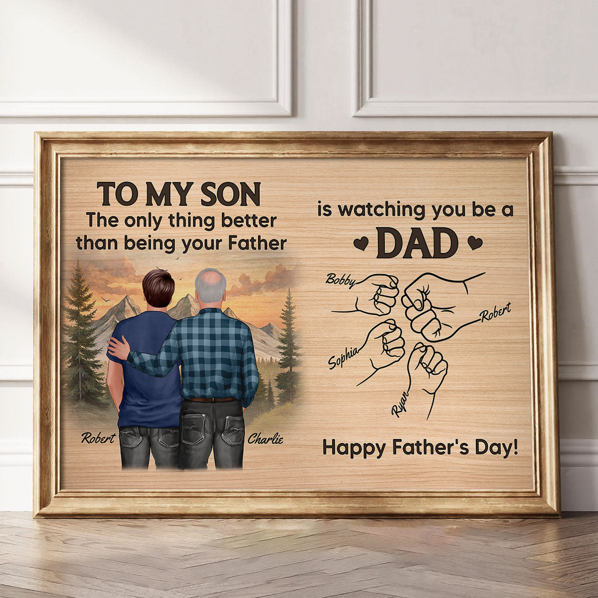 From Dad To Son Watching You Be A Dad Personalized Poster, Gift For Son