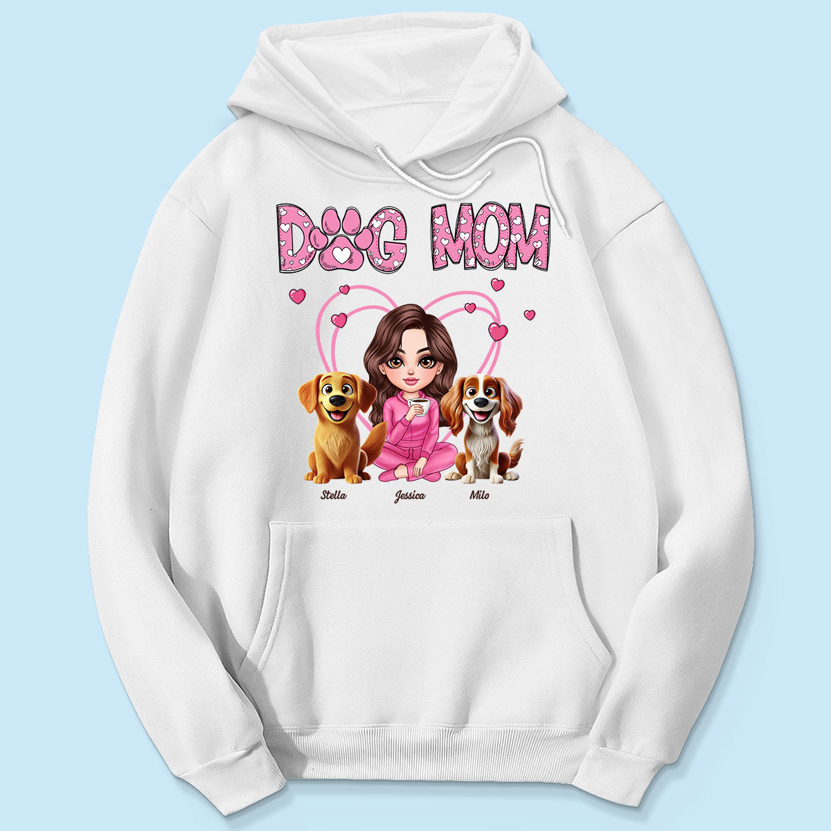 Pink Dog Mom Funny Cartoon Dog Personalized Shirt,  Gift For Dog Lovers, Dog Moms