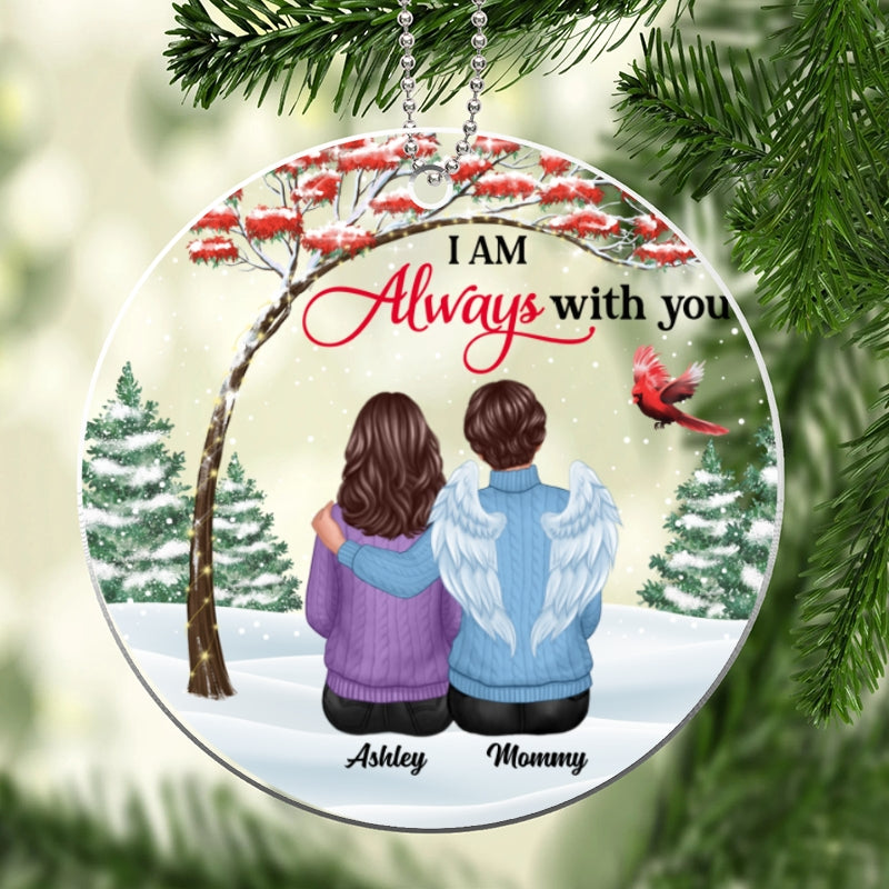 Red Tree Always With You Family Sitting Memorial Personalized Acrylic Ornament