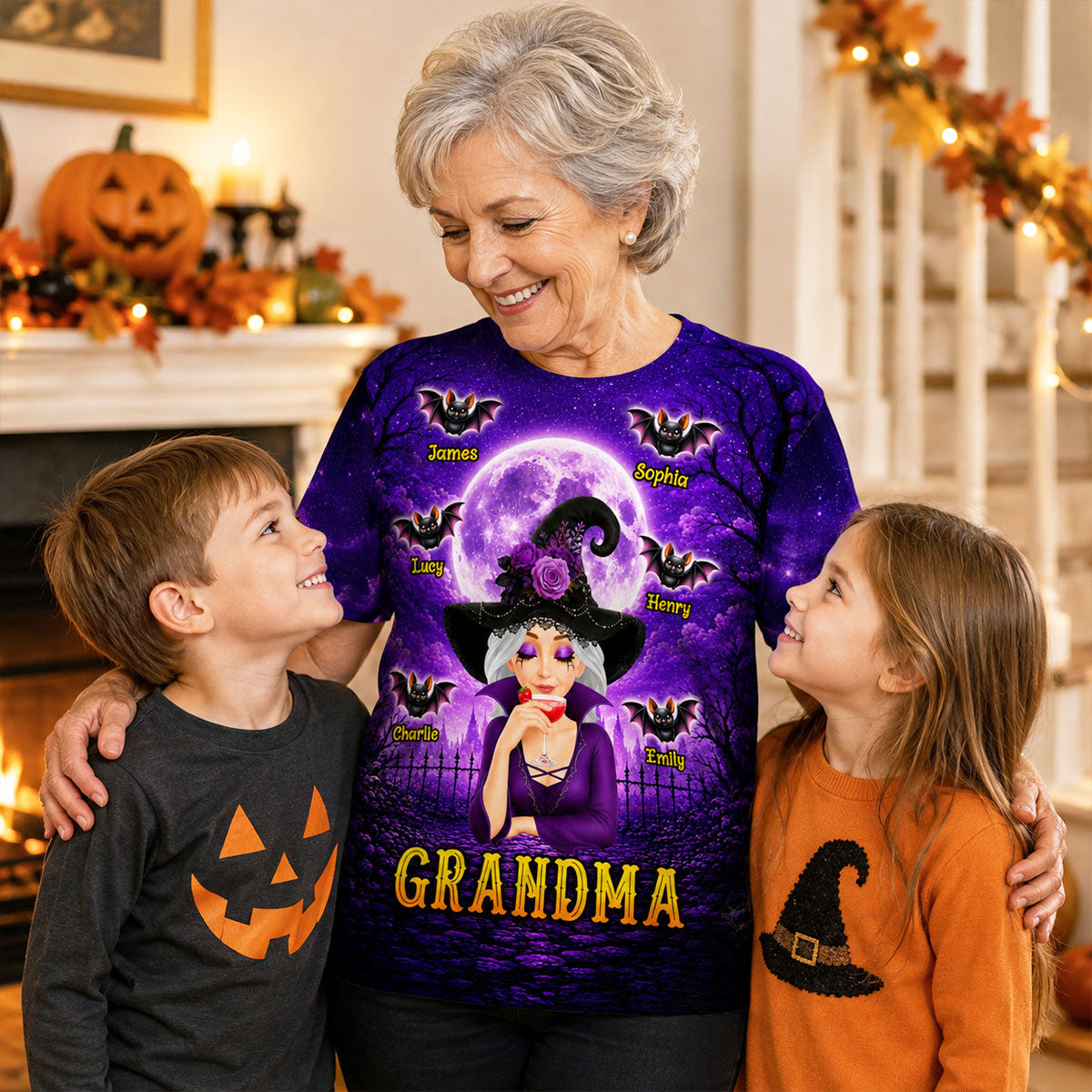 Trending Grandma Witch - Personalized Shirt - Halloween Gift For Grandmas, Moms, Wife