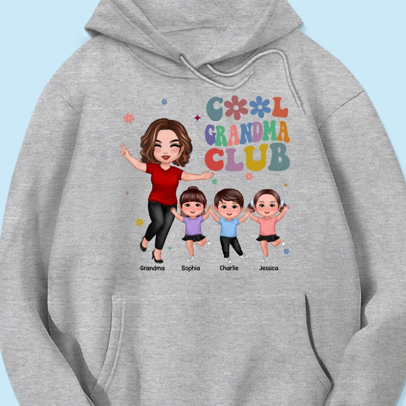 Cool Grandma Club Happy Doll Grandma Kids Personalized Shirt