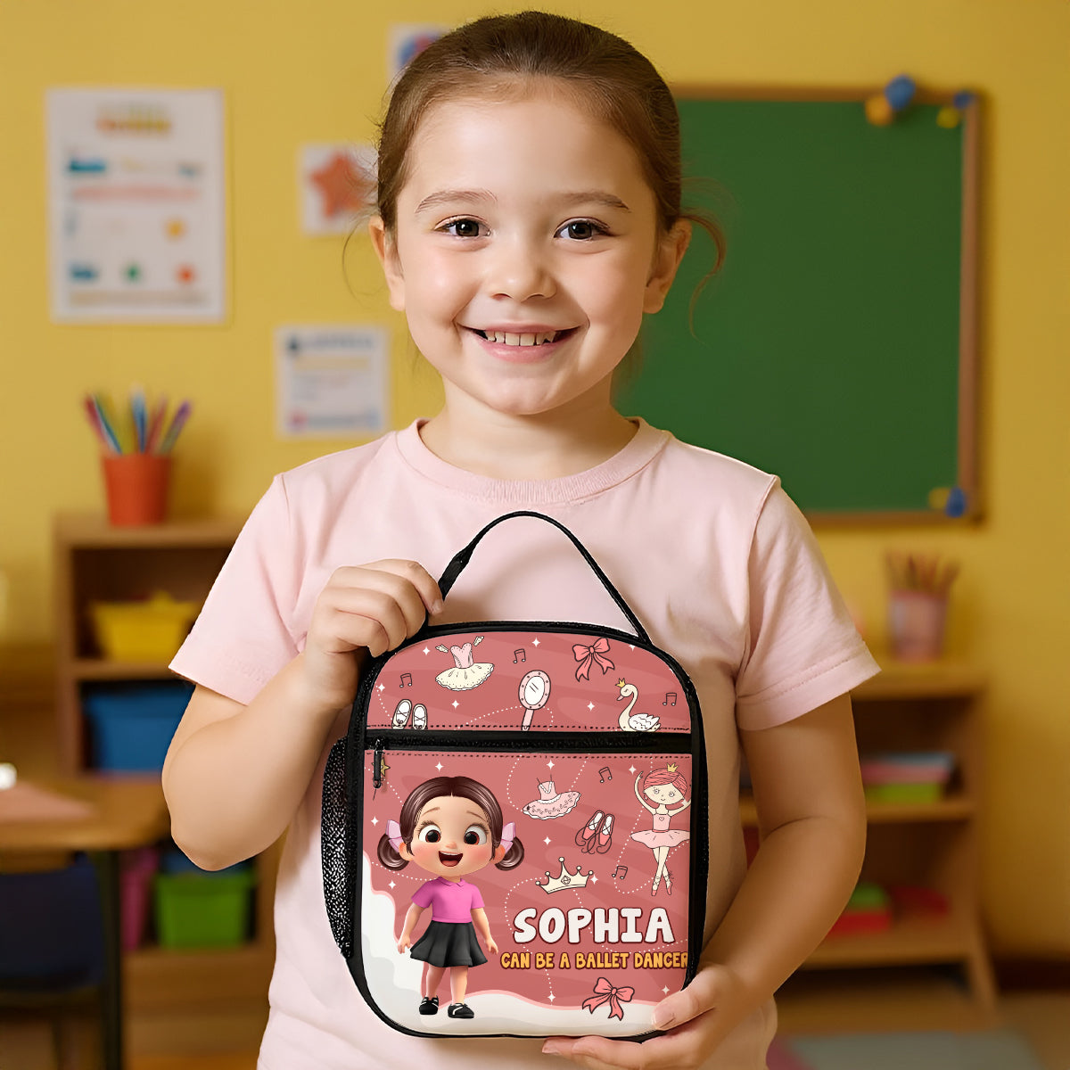 Cute Kid Can Be A Nurse, Astronaut, Firefighter, Teacher, Police,... Future Job Personalized Insulated Kid Lunch Bag, Back To School gift