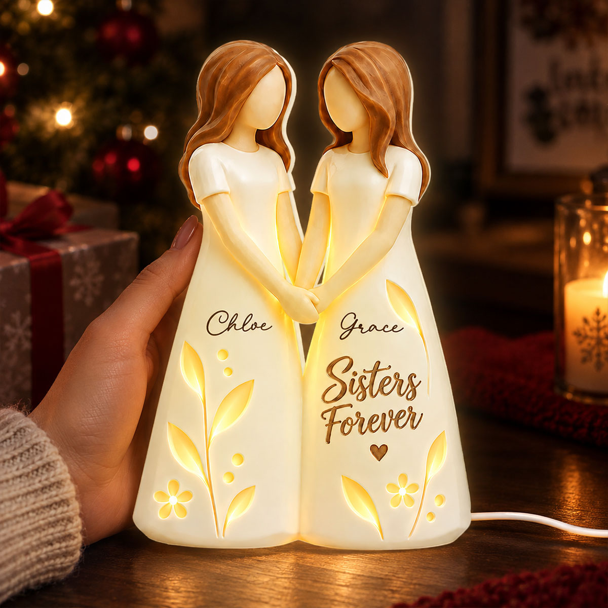 Besties Forever, Sisters Forever - Personalized Light Box - Christmas Birthday Gift For Girl, Woman