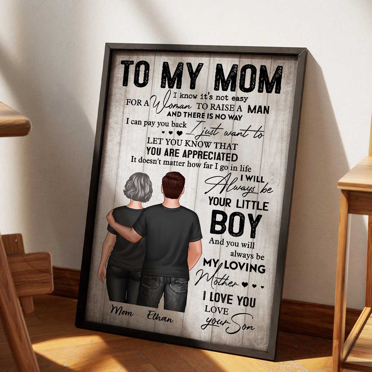 To My Mom From Son Always Be Your Little Boy Personalized Poster