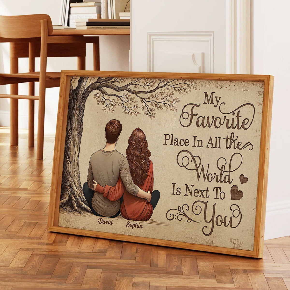 Personalized Vintage Couple Next To You Poster,  Gift, Anniversary Gift for Couples
