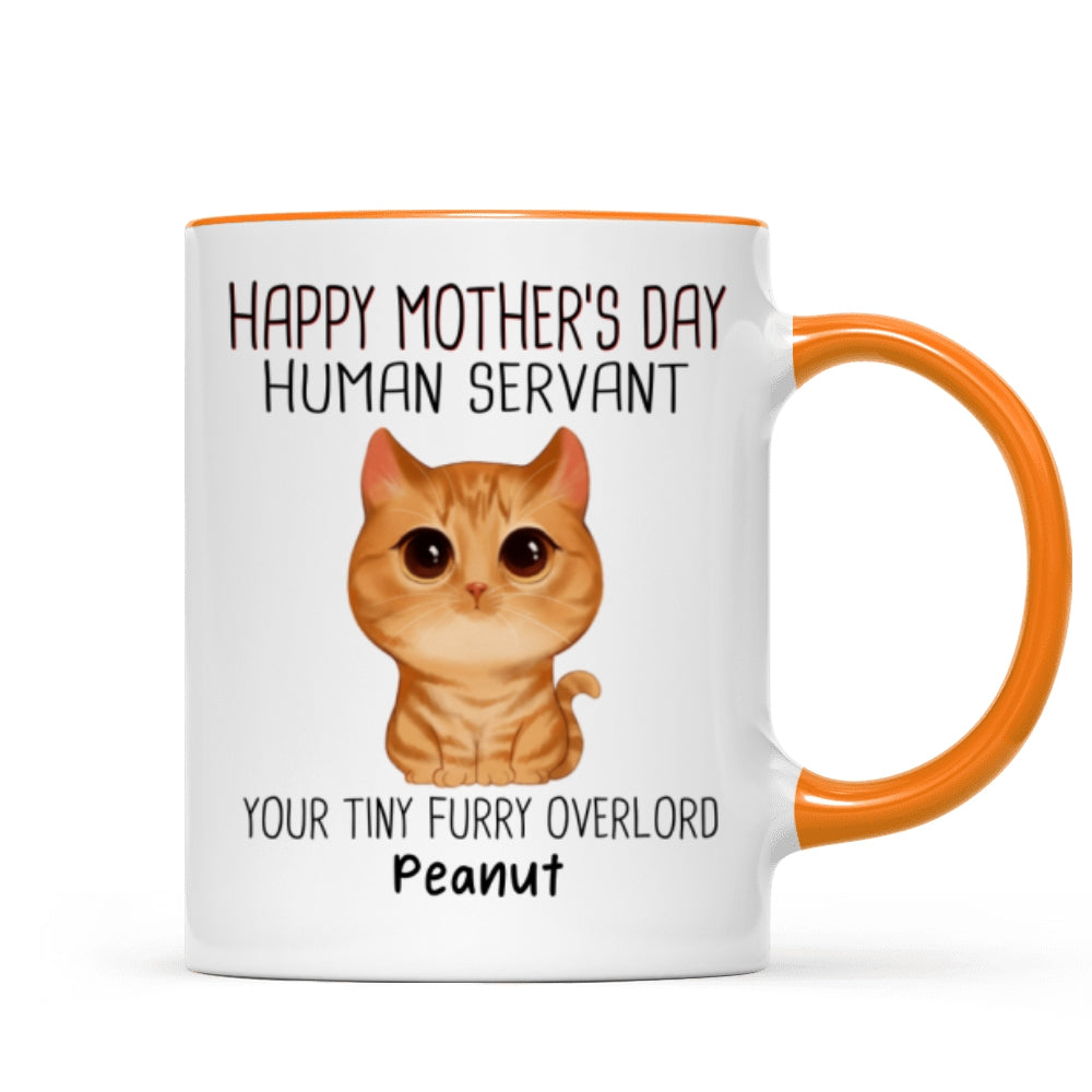 Good Morning Human Servant - Personalized Mug - Gift For Cats Lovers, Cat Mom, Cat Dad