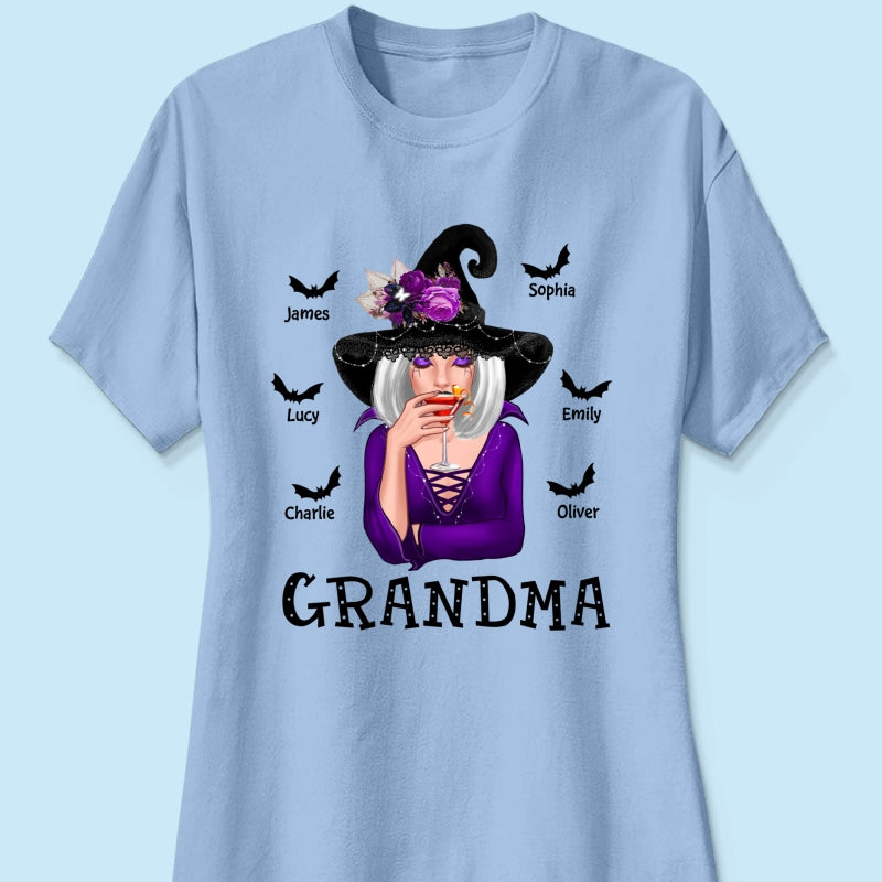 Halloween Witch Mom Grandma Personalized Shirt