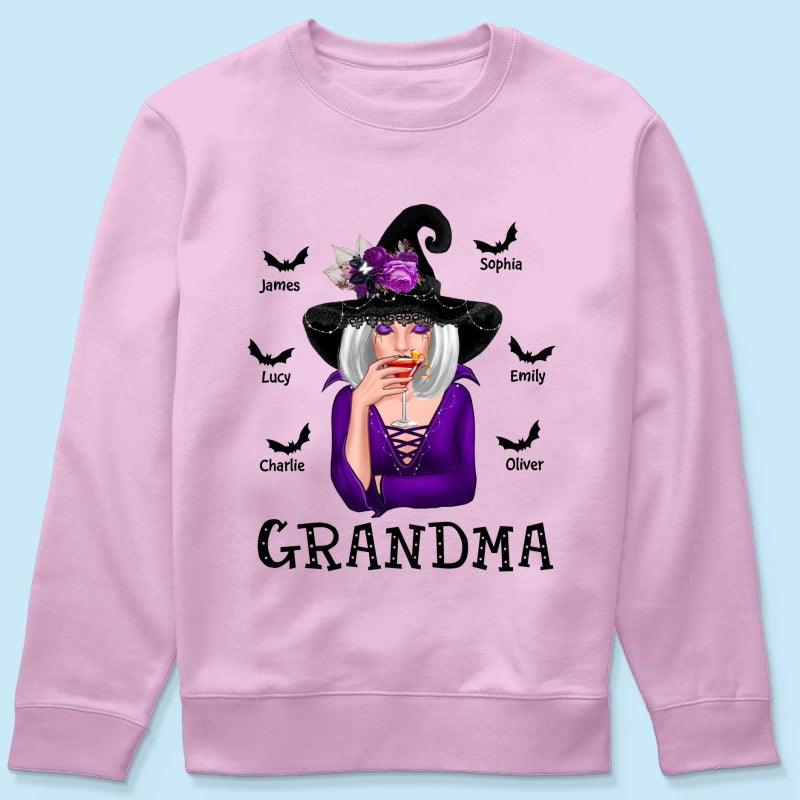 Halloween Witch Mom Grandma Personalized Shirt