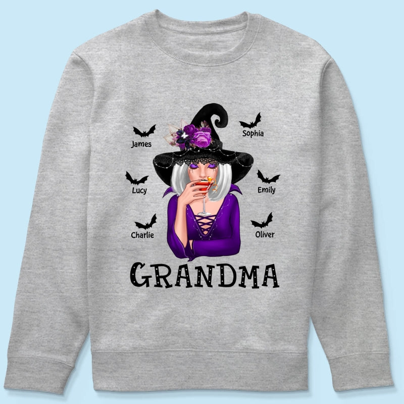 Halloween Witch Mom Grandma Personalized Shirt