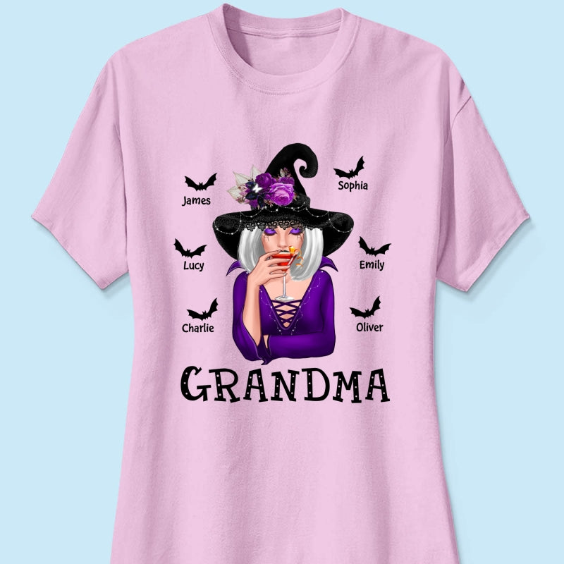 Halloween Witch Mom Grandma Personalized Shirt