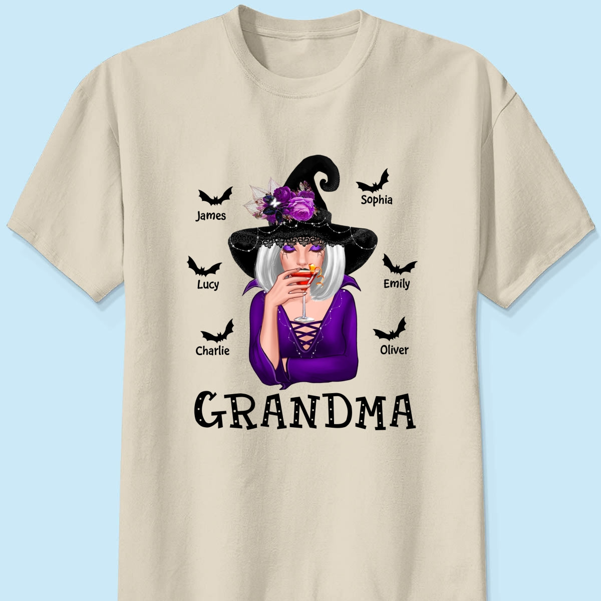 Halloween Witch Mom Grandma Personalized Shirt