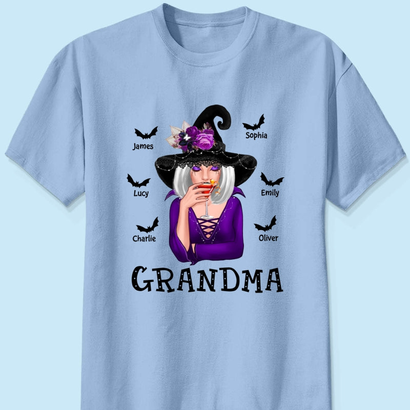Halloween Witch Mom Grandma Personalized Shirt