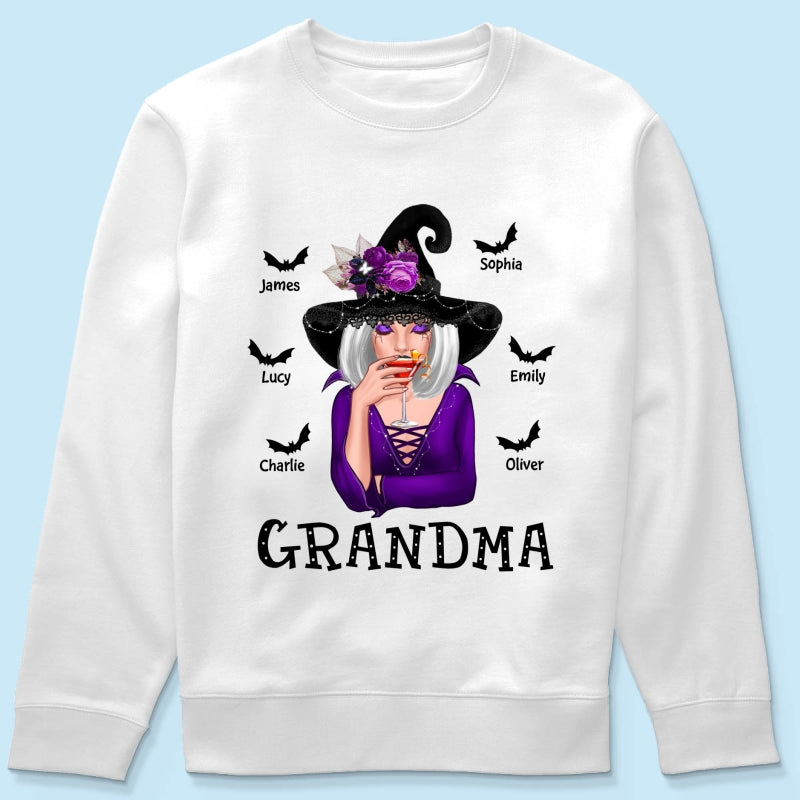Halloween Witch Mom Grandma Personalized Shirt