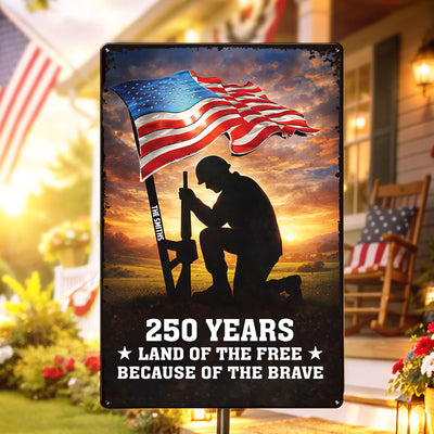 250 Years Of Defending Liberty - Personalized Metal Sign - America 250th Anniversary, Personalized Gifts For Family