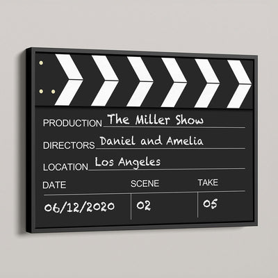Couple Home Decor Film Clapper Style Personalized Poster