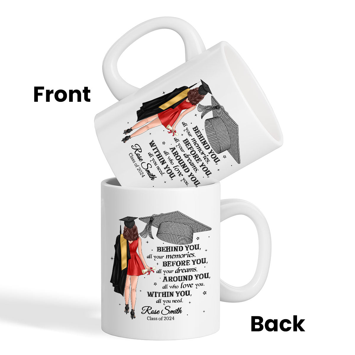 Behind You All Your Memories Graduation Gift Personalized Mug