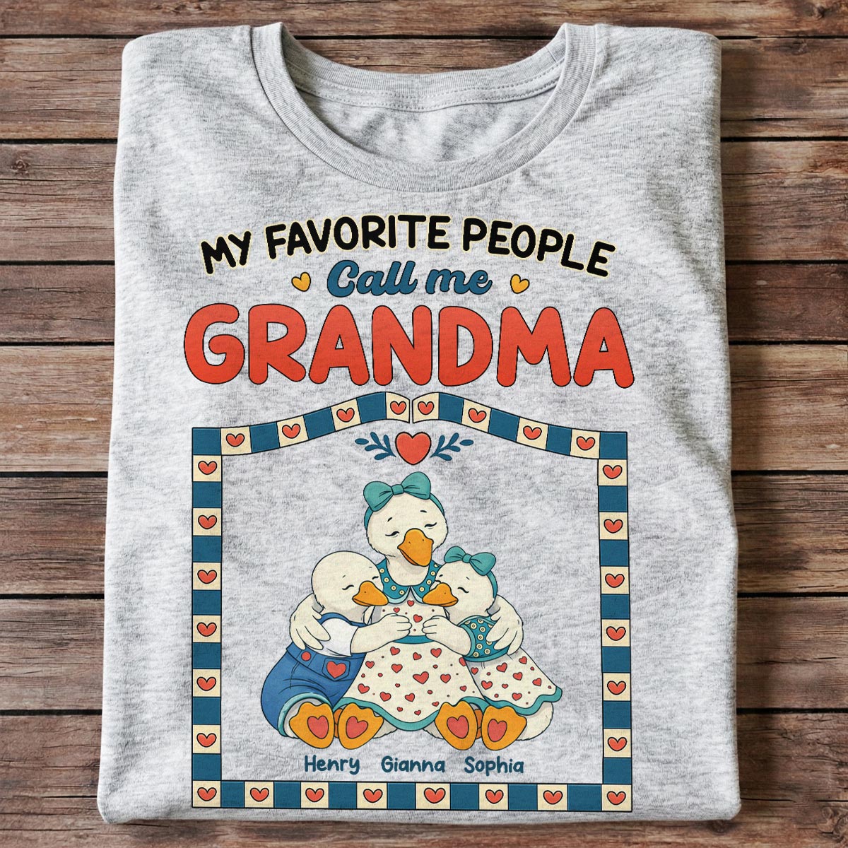 Old School Vintage Grandma Goose - Personalized Shirt - Gift For Grandma