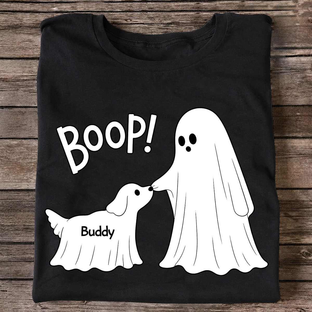 Cute Funny Ghost Boo-p Dog - Personalized Shirt - Halloween Shirt For Dog Lovers