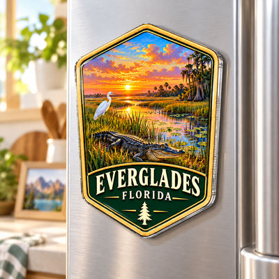 Custom National Parks - Personalized Acrylic Fridge Magnet - National Parks Adventure Lovers, National Park Trip Keepsake, Couple Traveling Christmas Gift