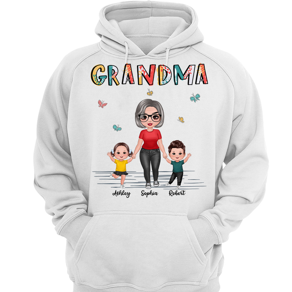 Grandma Grankids Hold Hands Personalized Shirt