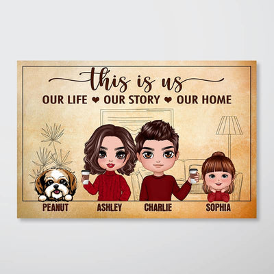 Our Life Our Story Our Home Family Personalized Poster