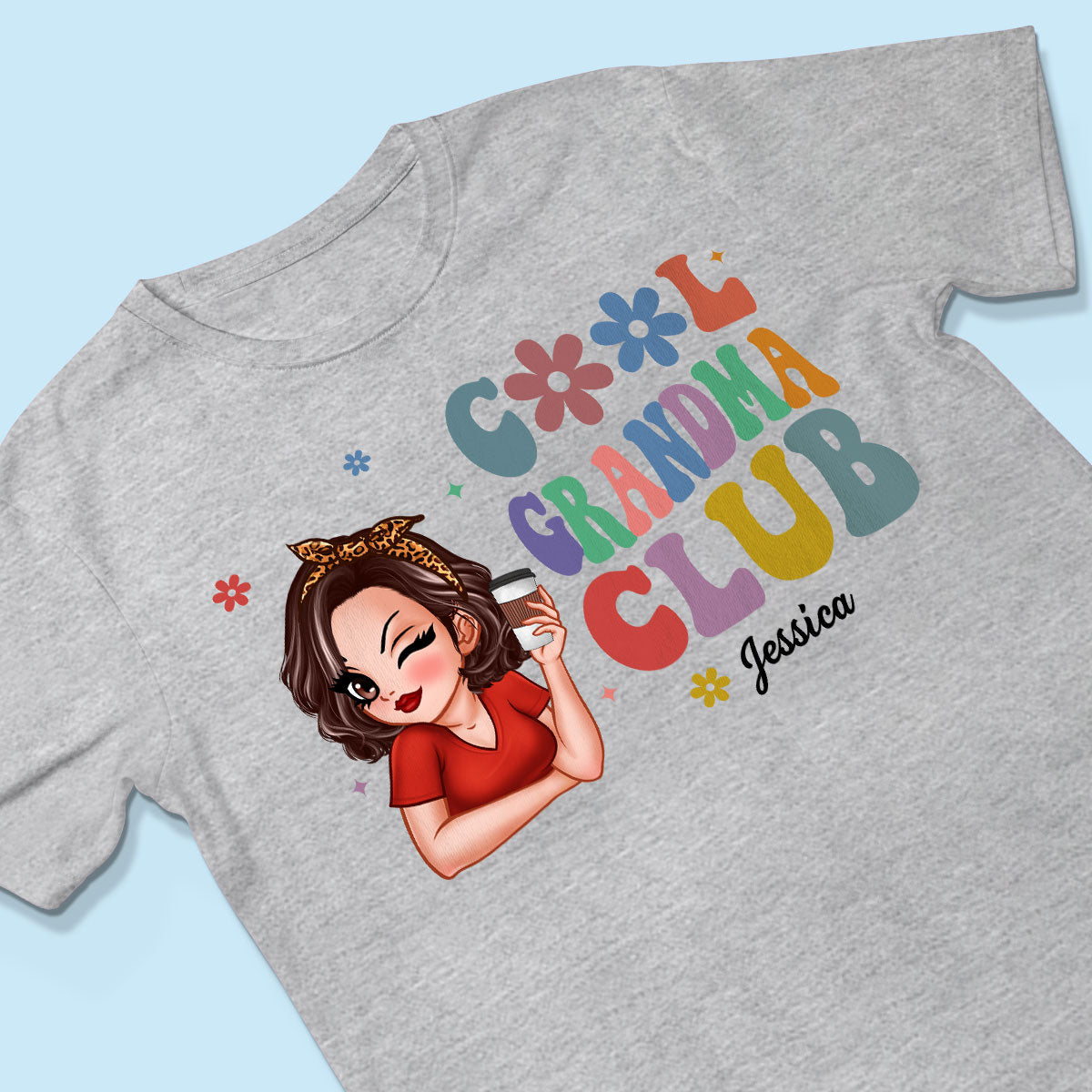 Cool Grandma Club Beautiful Woman Personalized Shirt