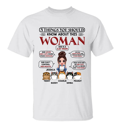 5 Things About This Cat Mom Personalized Shirt