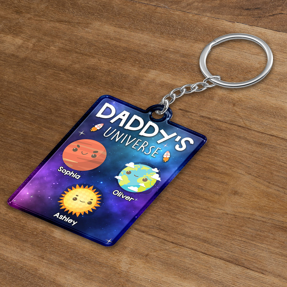 Daddy‘s Universe Personalized Acrylic Keychain