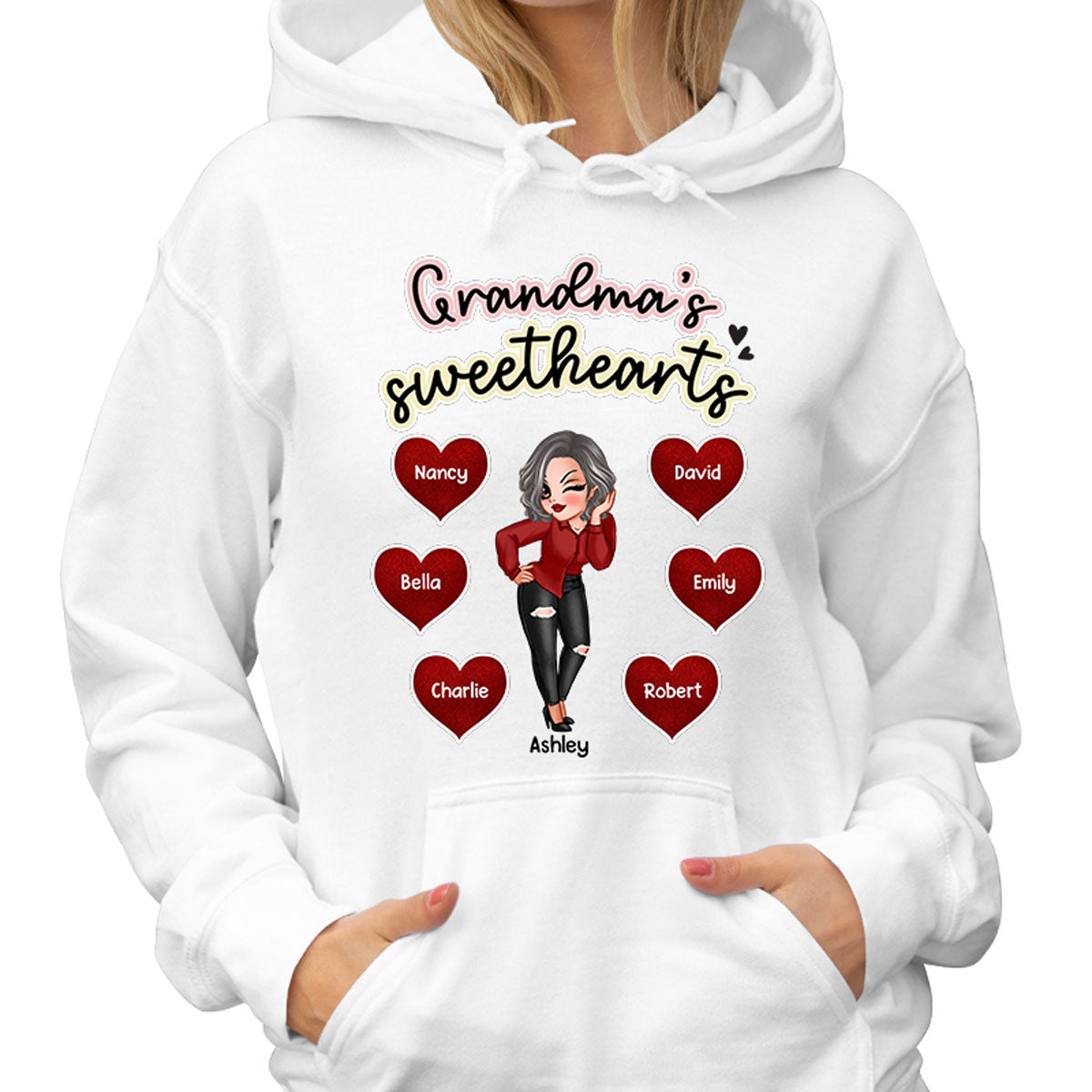 Pretty Grandma Sweetheart Personalized Shirt