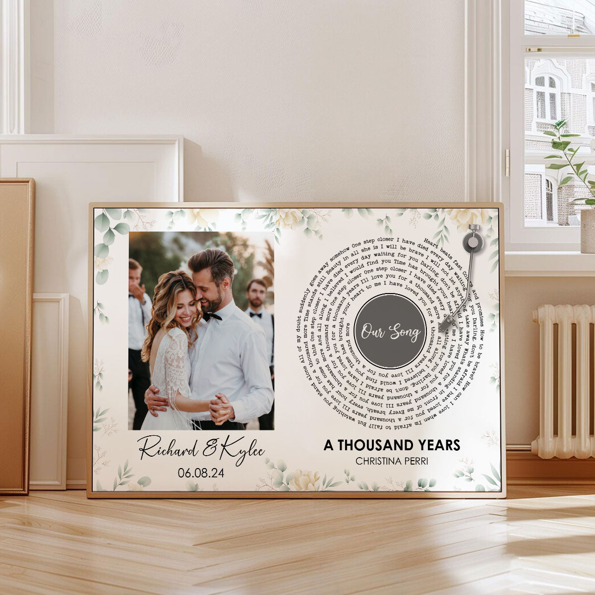 Bride & Groom First Dance Wedding Song Lyrics Custom Photo Wedding Gift, Anniversary Gift Personalized Poster