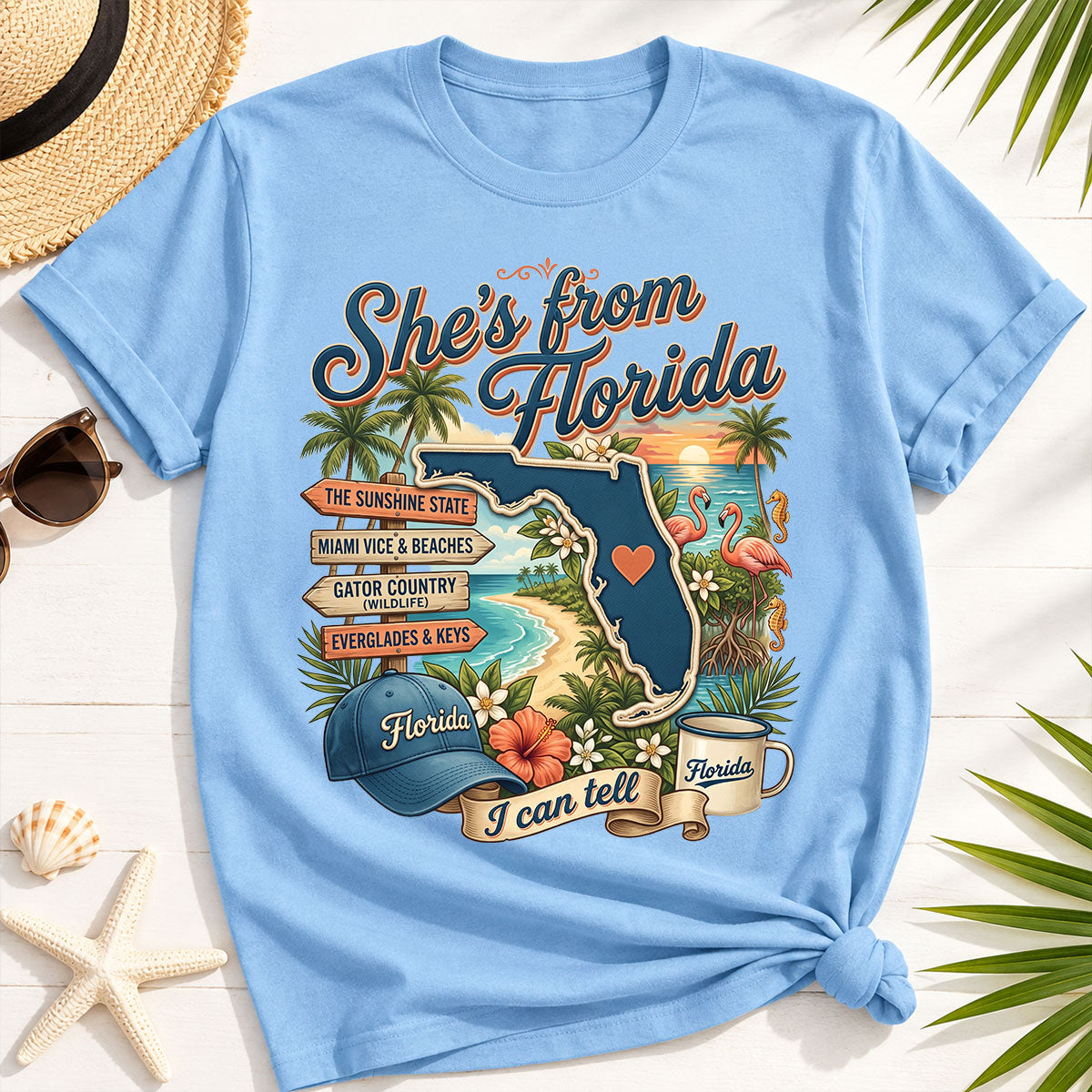 She's from the State I Can Tell - Personalized Shirt - Small Town Proud Shirt