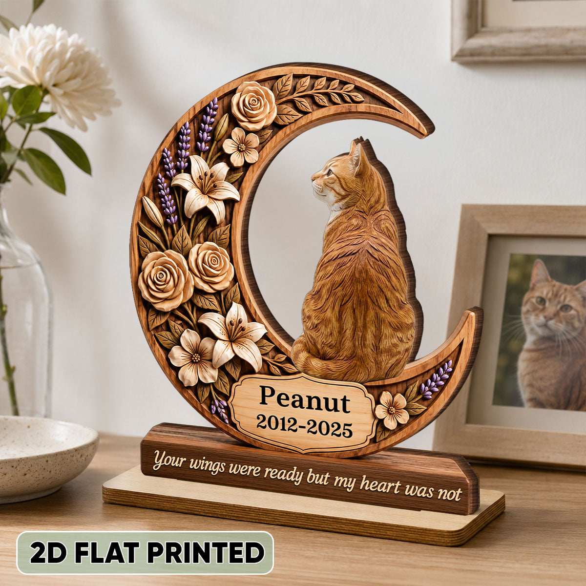 I Loved You Your Whole Life Pet Memorial - Personalized 2-Layered Wooden Plaque - Heartfelt Sympathy Gift for Dog Cat Lovers