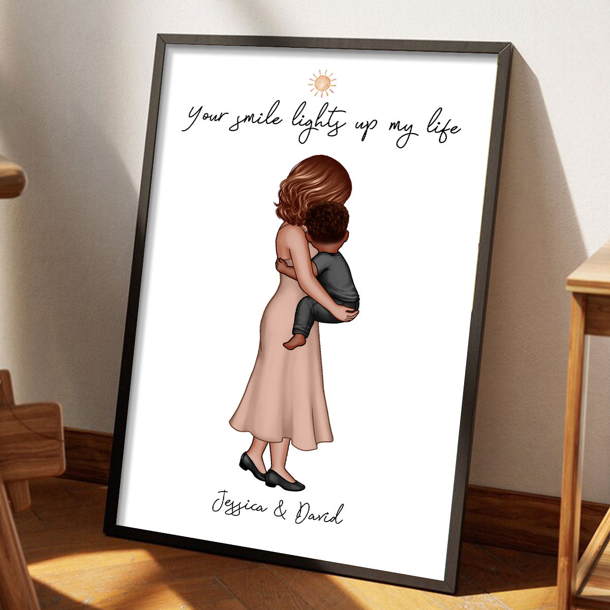 You Are My Everything Mom Holding Kid Personalized Poster, First Gift