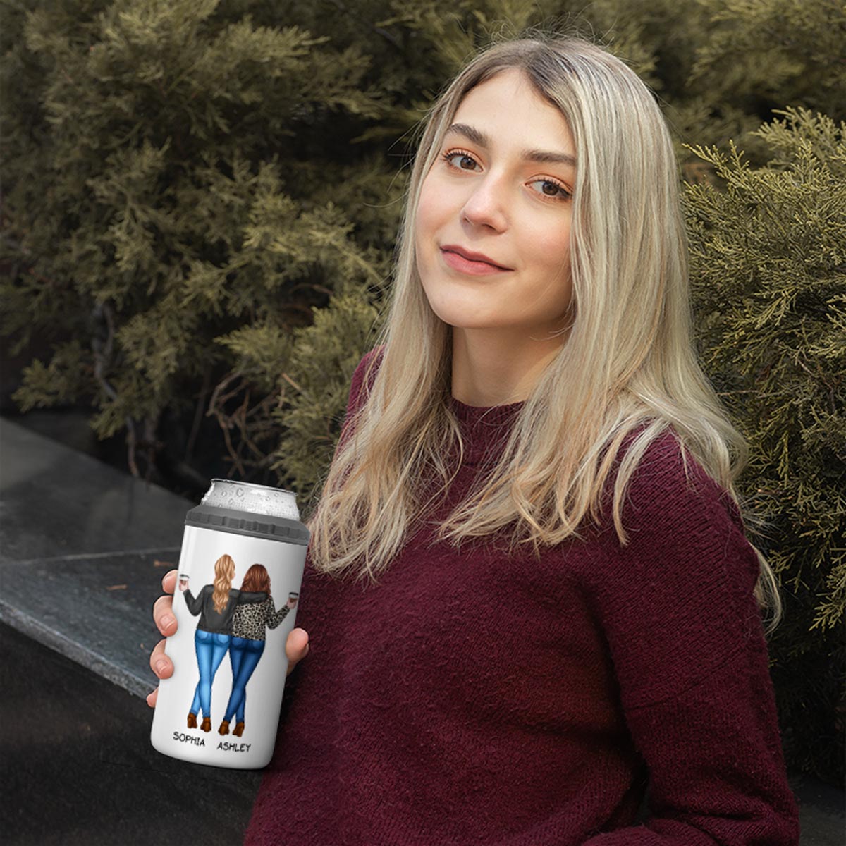 I'd Punch A Bitch For You Gift For Besties Personalized Can Cooler