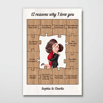The Reasons Why I Love You  Gift For Him For Her Personalized Poster