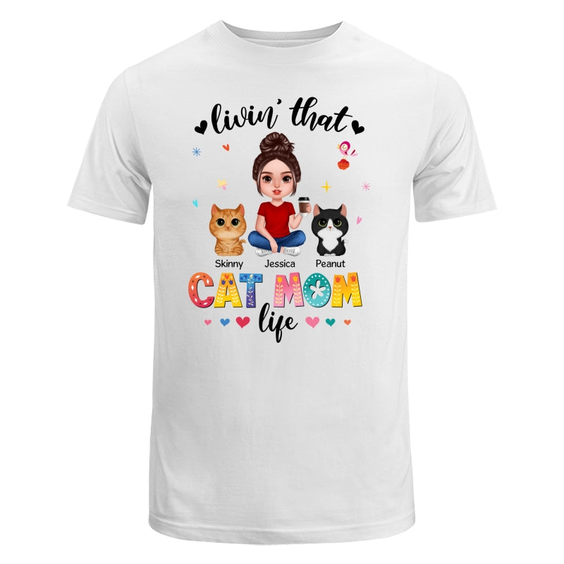 Livin‘ That Cat Mom Life Personalized Shirt