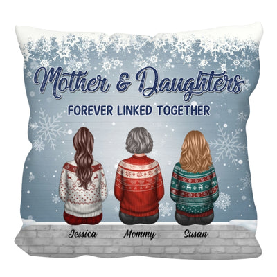 Christmas Gift For Mother And Daughters Sons In Snow Personalized Pillow (Insert Included)