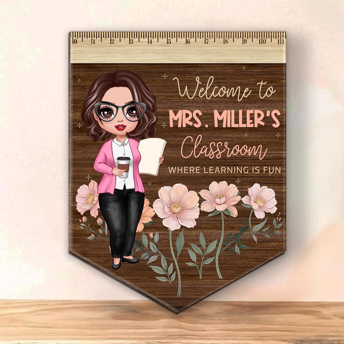 Classroom Where Learning Is Fun Gift For Teacher Personalized Wood Sign