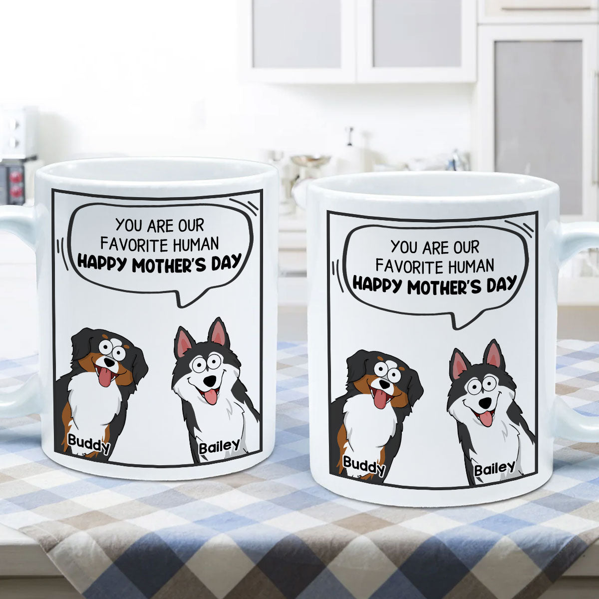 Mom You Are My Favorite Human Happy Mother‘s Day Conversation Box Gift For Dog Mom Personalized Mug