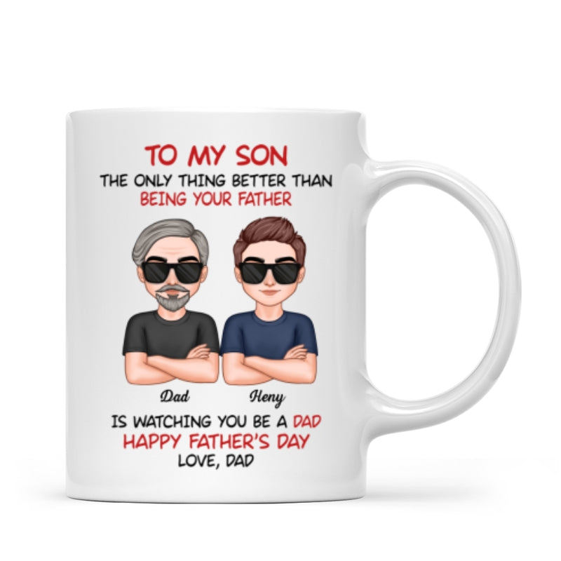 To My Son From Dad Happy Father‘s Day Personalized Mug