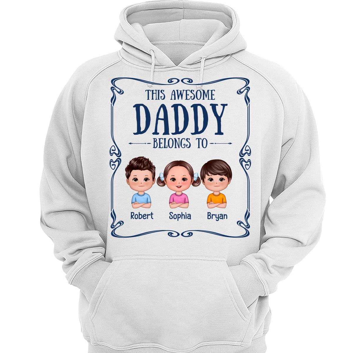 Best Dad Ever Certificate Man & Doll Kids Personalized Shirt