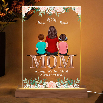 Mom Daughter First Friend Son First Love Personalized Acrylic LED Lamp Night Light