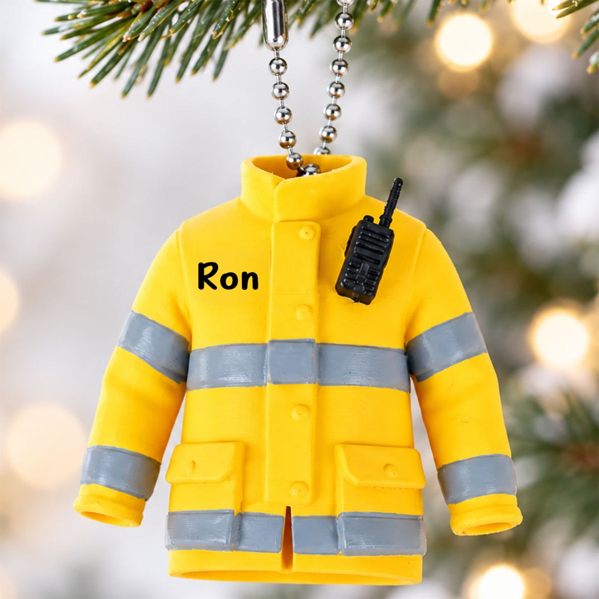 Firefighter Uniform Custom Name - Personalized 3D Ornament - Christmas Gift For Firefighter