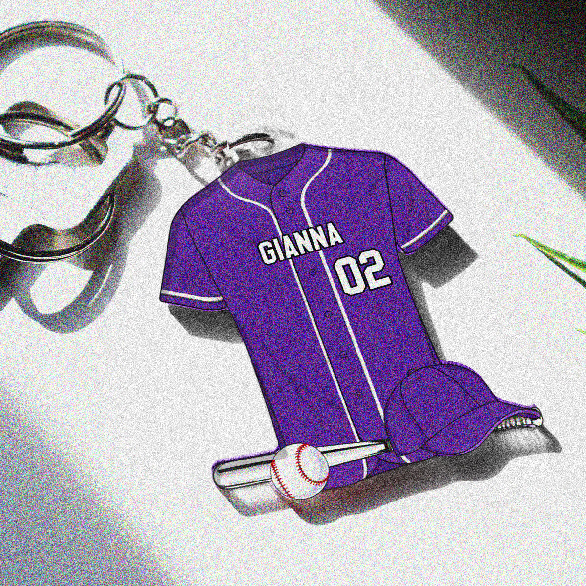 Baseball Shirt Personalized Acrylic Keychain, Gift For Son, Husband