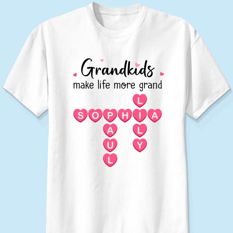 The Greatest Gift You Ever Know Crossword Puzzle Art - Personalized Shirt - Mother's Day Gift For Grandma