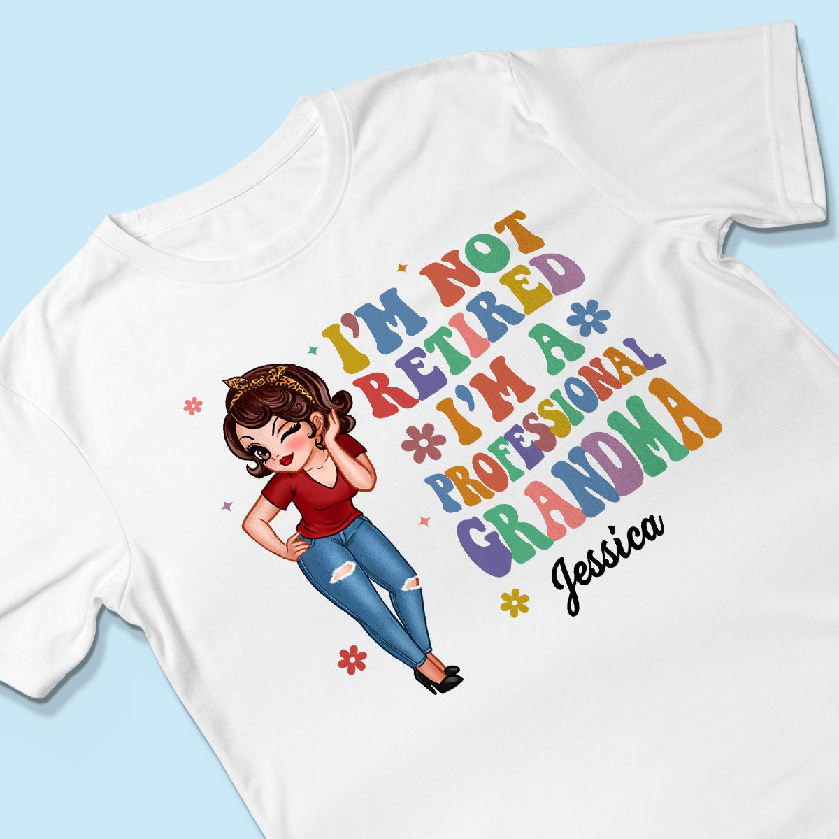 Professional Grandma Vintage Stylish Design Personalized Shirt, Retirement Gift For Grandma