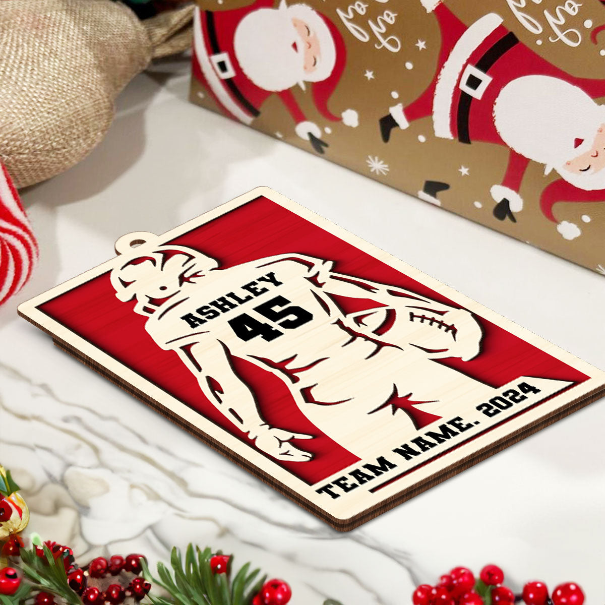 Personalized Football Money Gift Card Holder Ornament, Unique Gift For Football Player, Football Lover, Teenage Son, Grandson, Nephew, Husband, Boy Friend