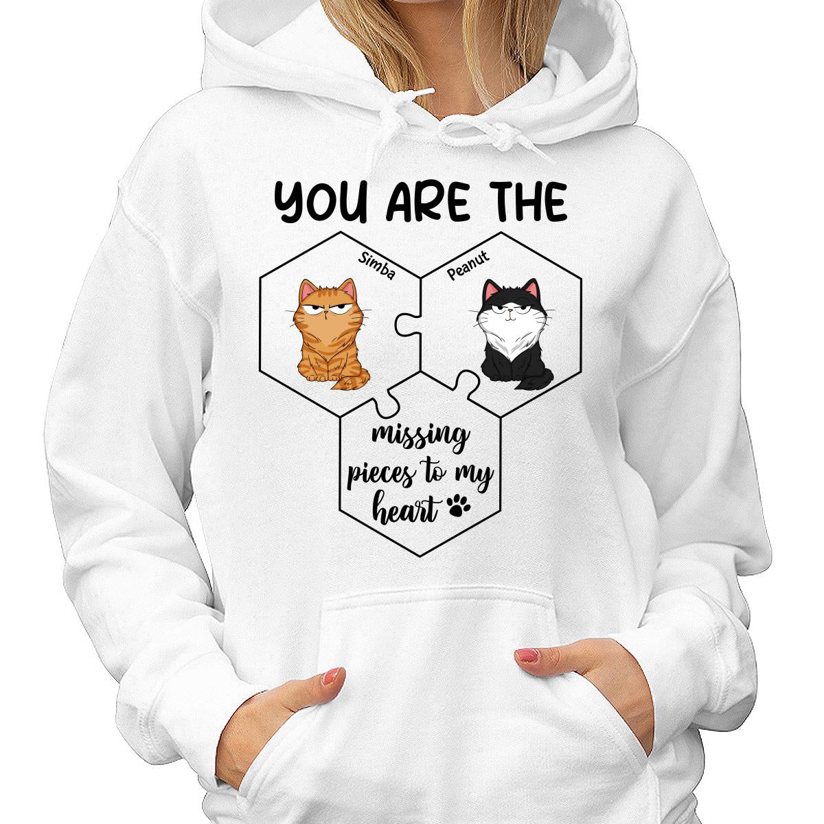 Cats Funny Expression Missing Pieces To My Heart Personalized Shirt