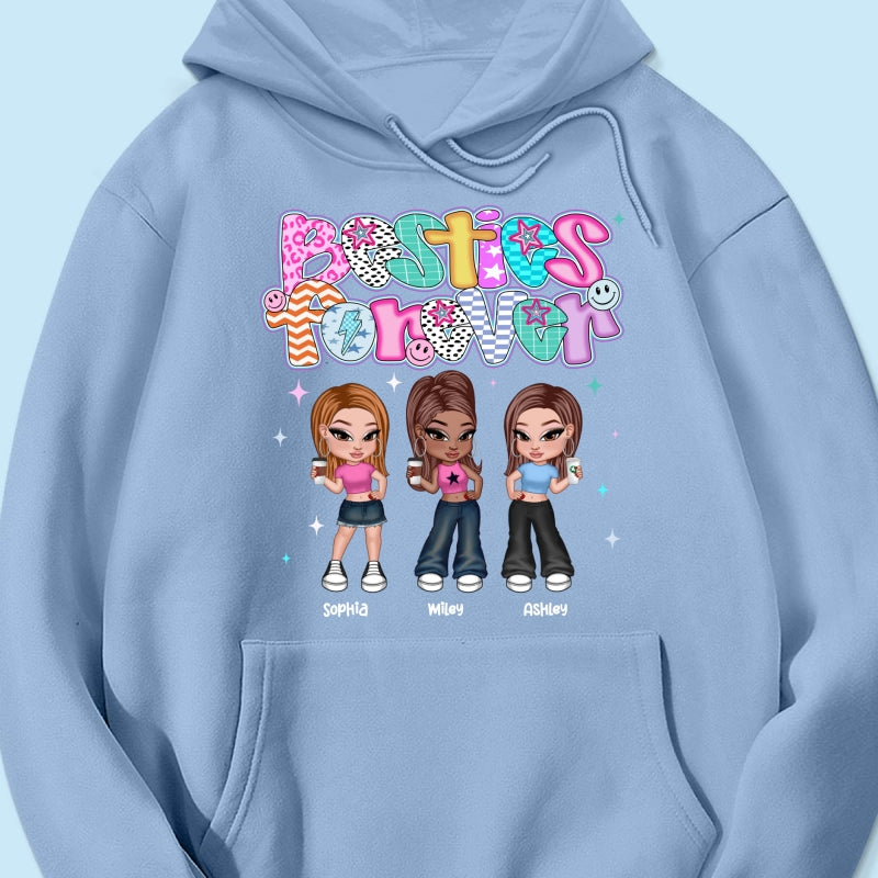 Colorful Preppy Style Y2K Besties Personalized Shirt
