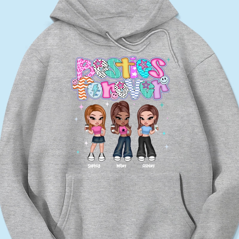 Colorful Preppy Style Y2K Besties Personalized Shirt